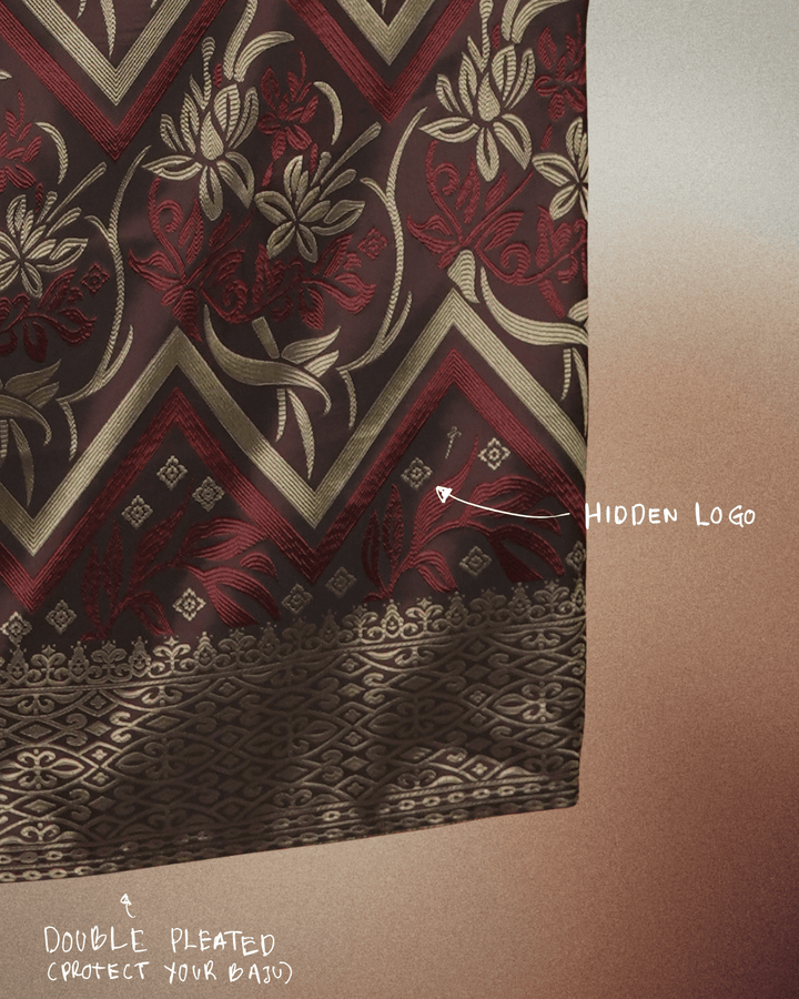 Kirana Original Sampin Adult - Maroon & Gold - SampinExclusiveMy