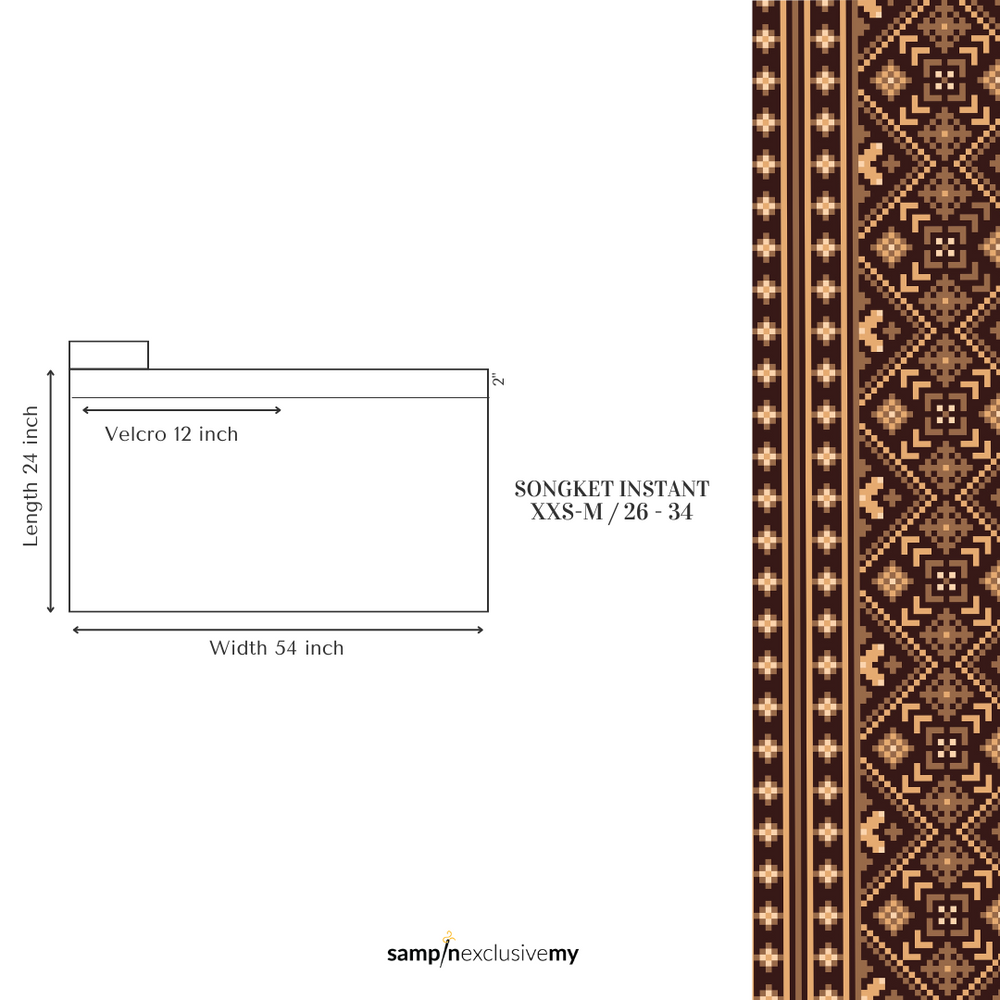Songket Instant Klasik - Black Gold (SI 63) - SampinExclusiveMy