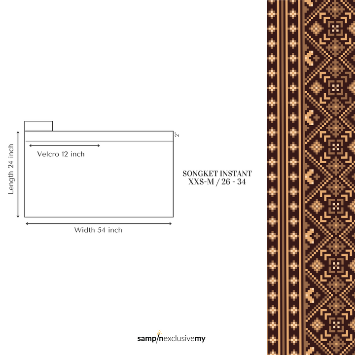 Songket Instant Klasik - Black Gold (SI 63) - SampinExclusiveMy