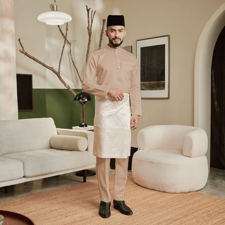 Baju Melayu Luxe - Nude - SampinExclusiveMy
