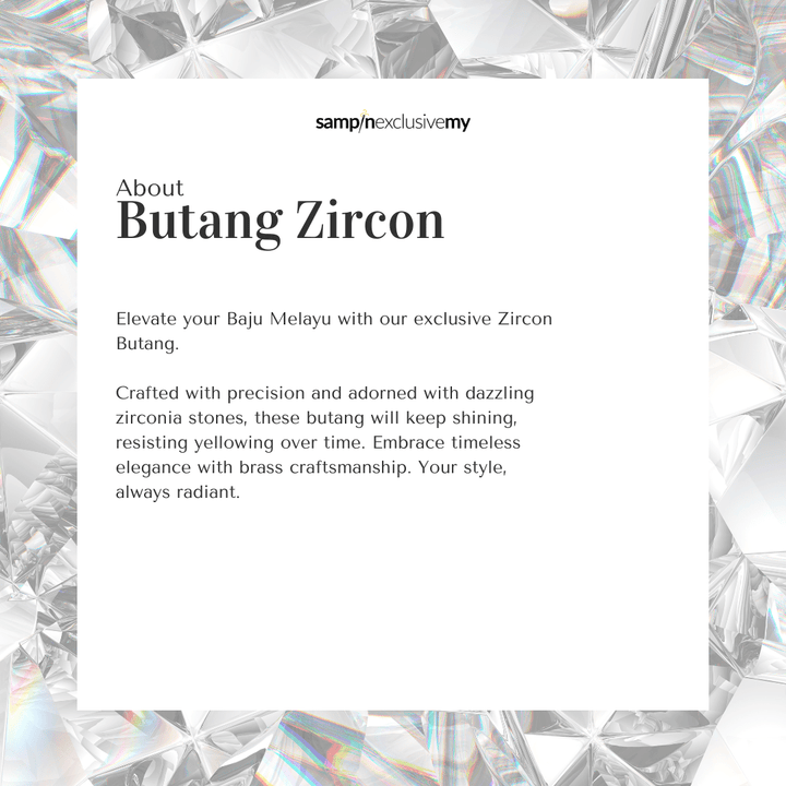 Butang zircon Adiwangsa - Green - SampinExclusiveMy