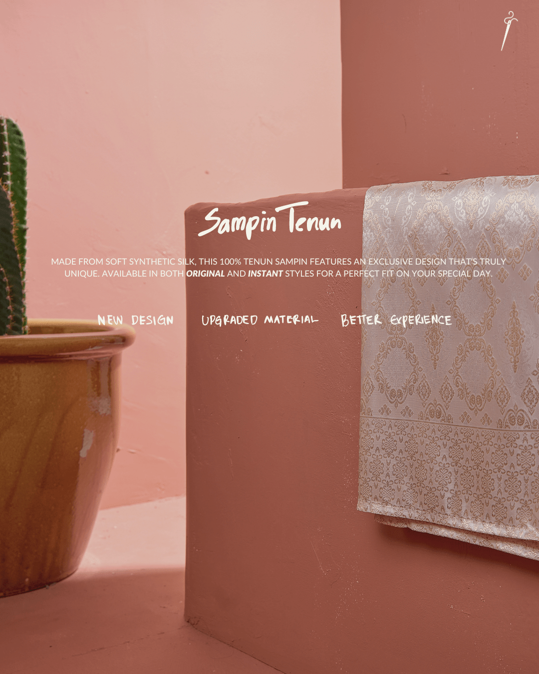 Kesuma Original Sampin Adult - Offwhite & Brown - SampinExclusiveMy