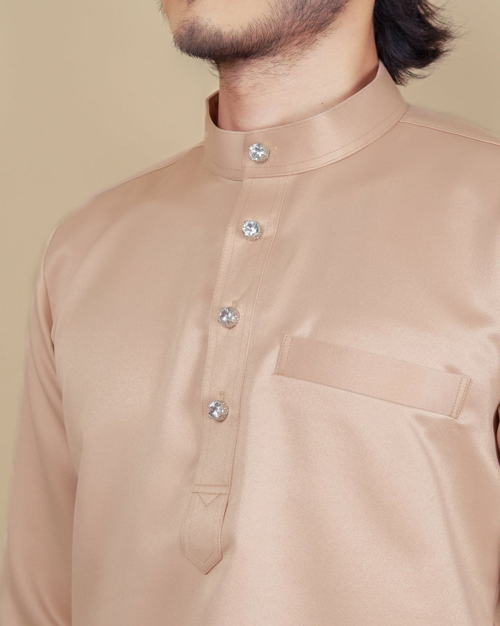 Baju Melayu Luxe - Nude - SampinExclusiveMy