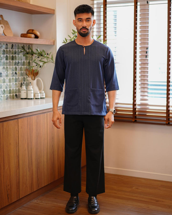 Kurta Jalin - Navy Blue