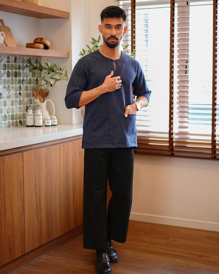 Kurta Jalin - Navy Blue