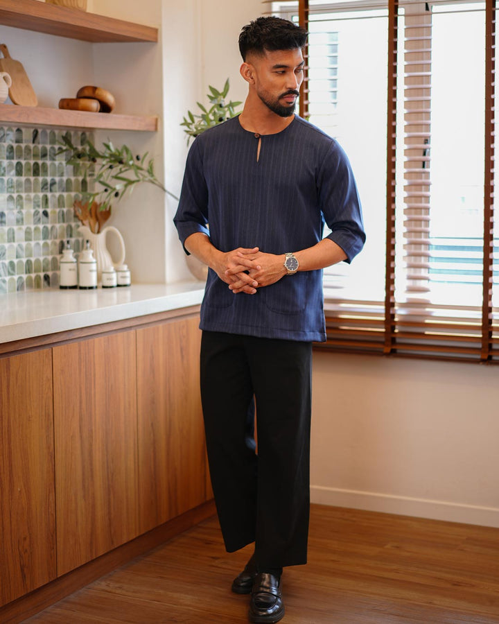 Kurta Jalin - Navy Blue