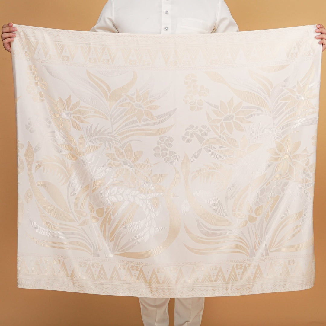 Tanjung Original Sampin Adult - Offwhite & Soft Gold - SampinExclusiveMy