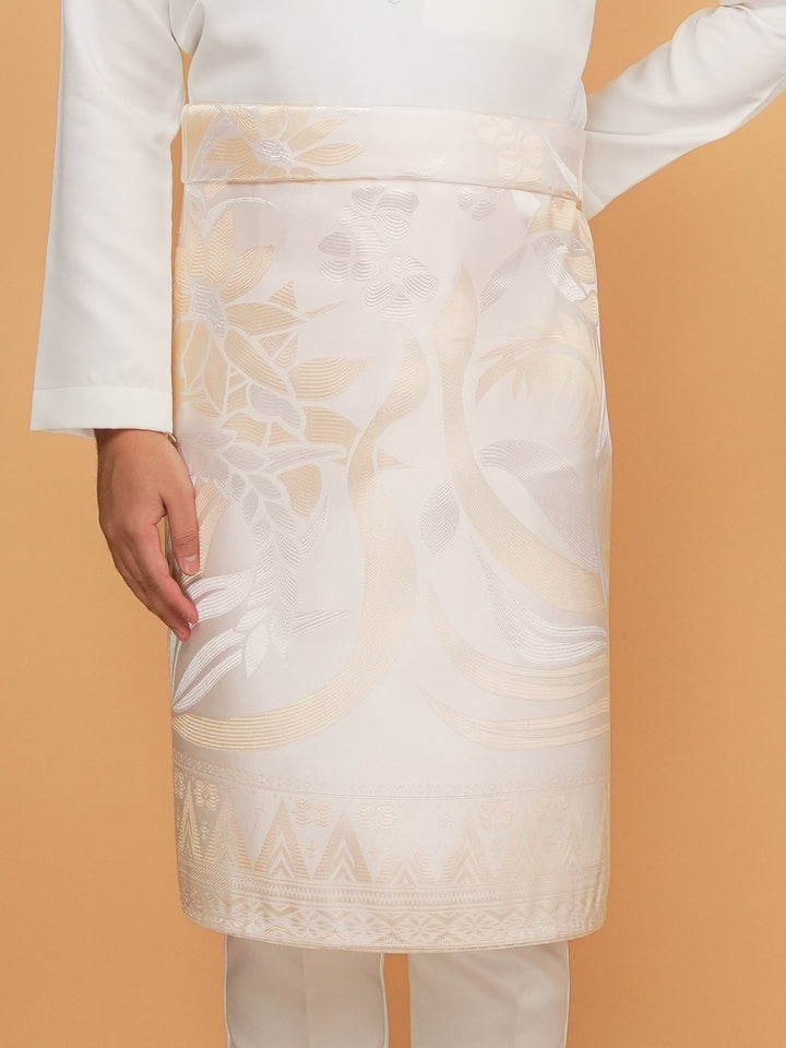 Tanjung Original Sampin Adult - Offwhite & Soft Gold - SampinExclusiveMy