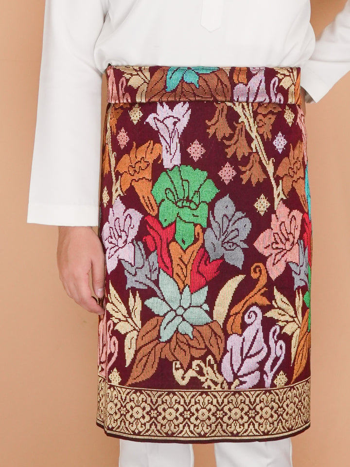 Davinci 271 - Maroon Gold & Mix colour (2.5m)