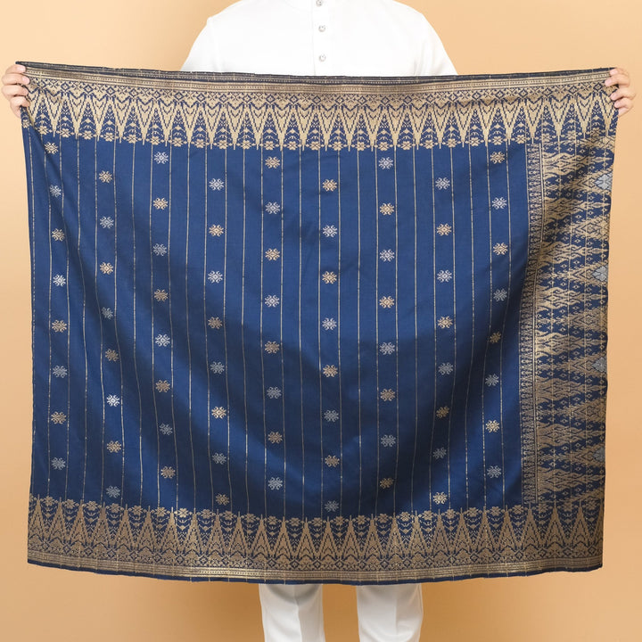 Elegant 589 - Royal blue Gold & Silver - SampinExclusiveMy