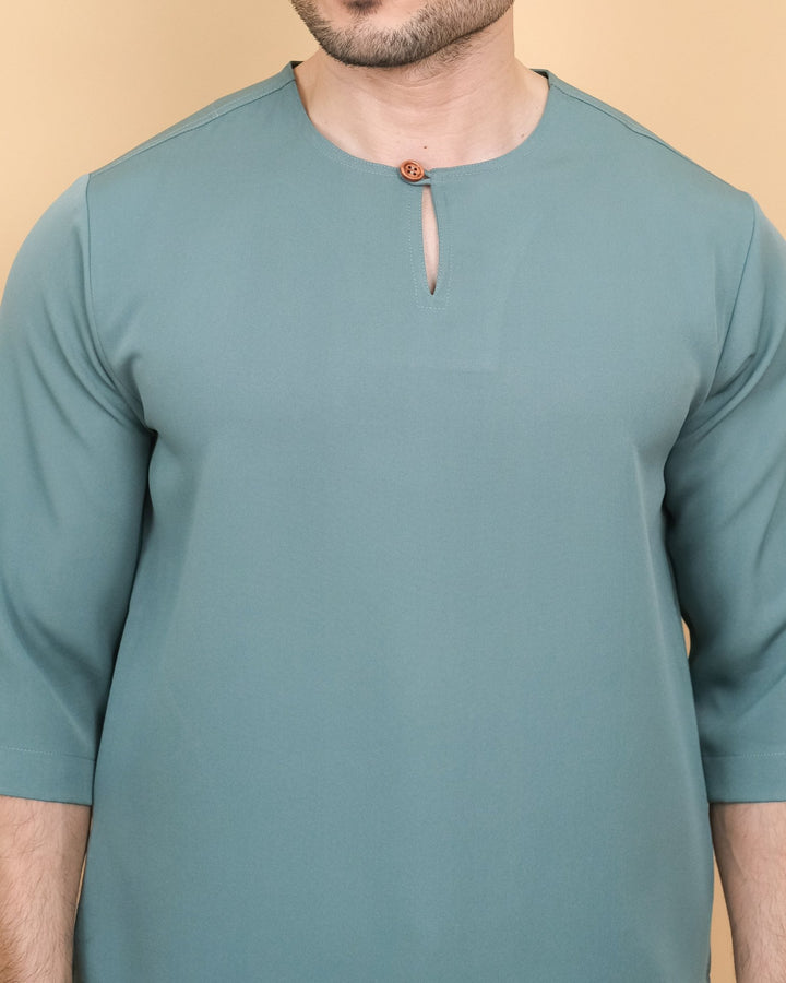 Kurta Patih Kosong - Teal Blue - SampinExclusiveMy
