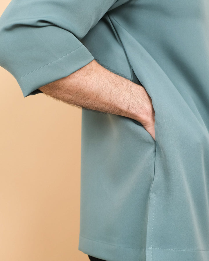 Kurta Patih Kosong - Teal Blue - SampinExclusiveMy