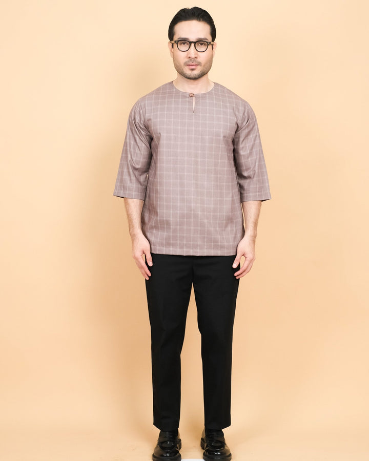 Kurta Patih Petak - Brown - SampinExclusiveMy