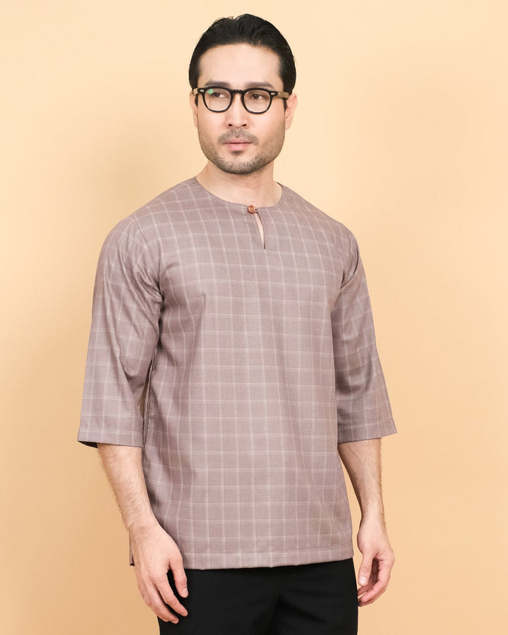 Kurta Patih Petak - Brown - SampinExclusiveMy