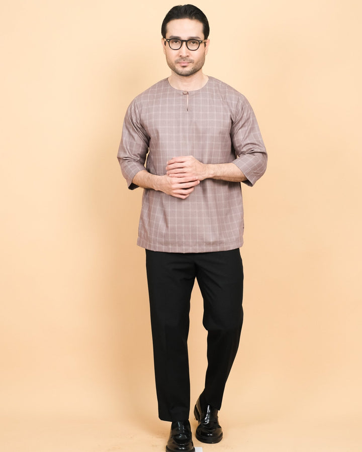 Kurta Patih Petak - Brown - SampinExclusiveMy