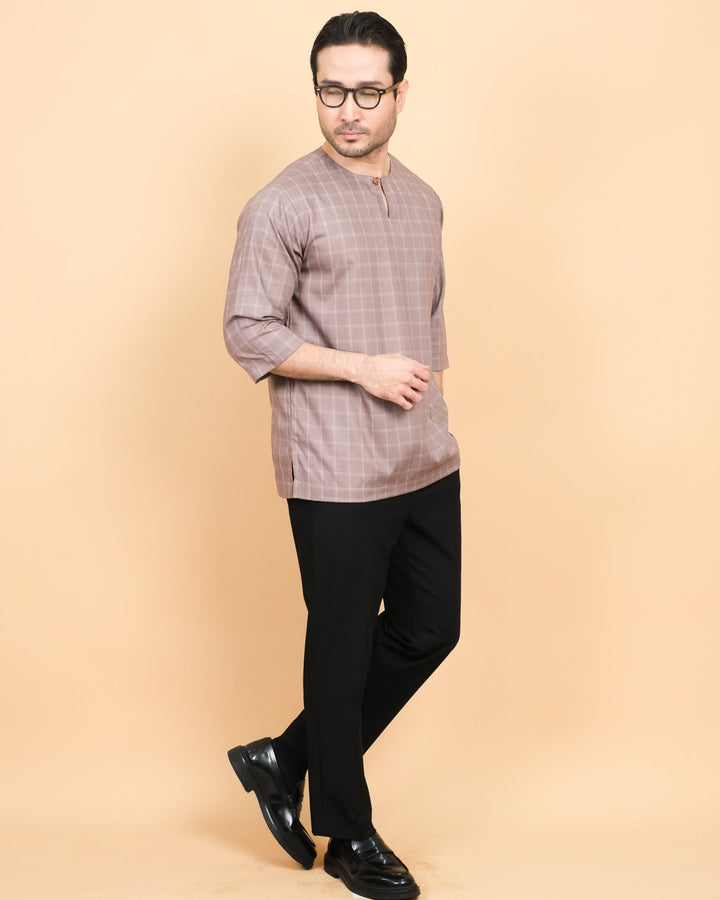 Kurta Patih Petak - Brown - SampinExclusiveMy