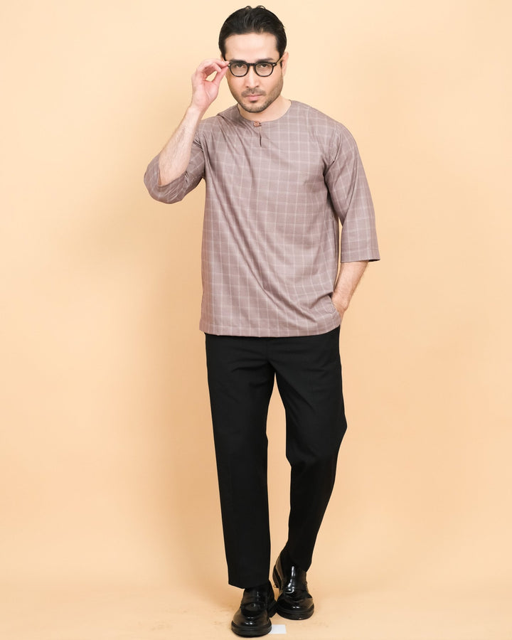 Kurta Patih Petak - Brown - SampinExclusiveMy