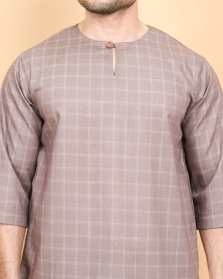 Kurta Patih Petak - Brown - SampinExclusiveMy