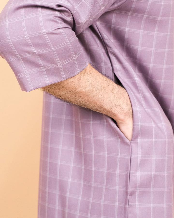 Kurta Patih Petak - Dusty Purple - SampinExclusiveMy