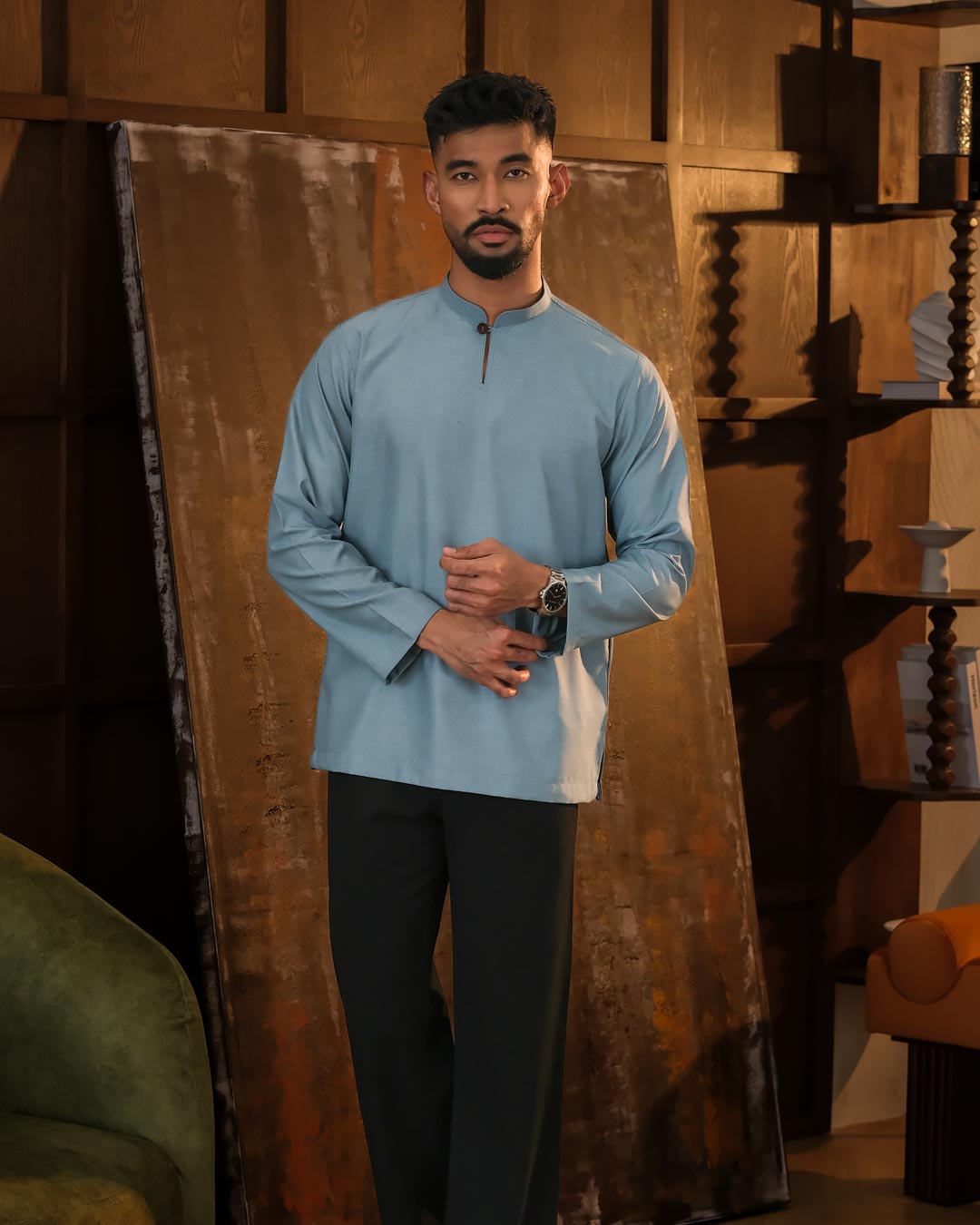 Kurta Sena - Teal Blue
