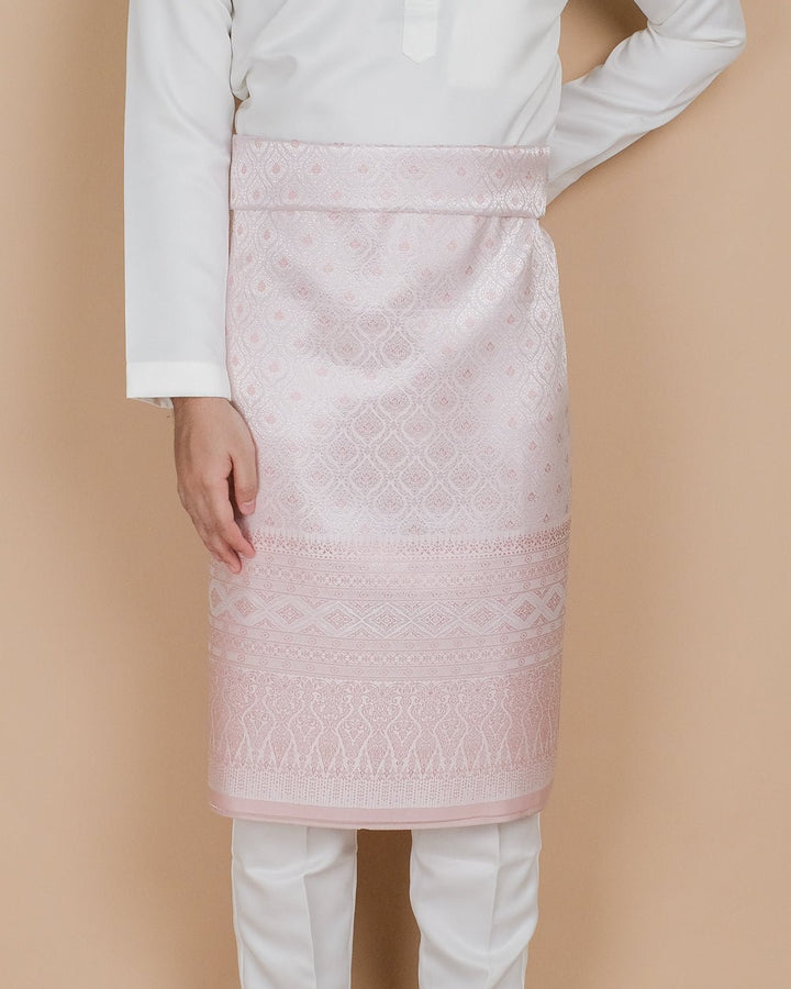 Nilakandi Original Sampin Adult - Offwhite & Soft Maroon - SampinExclusiveMy