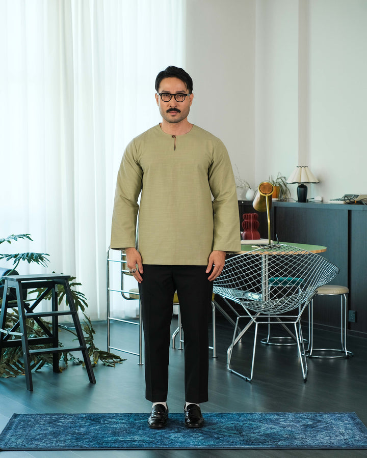 Kurta Malek Garis - Sage Green