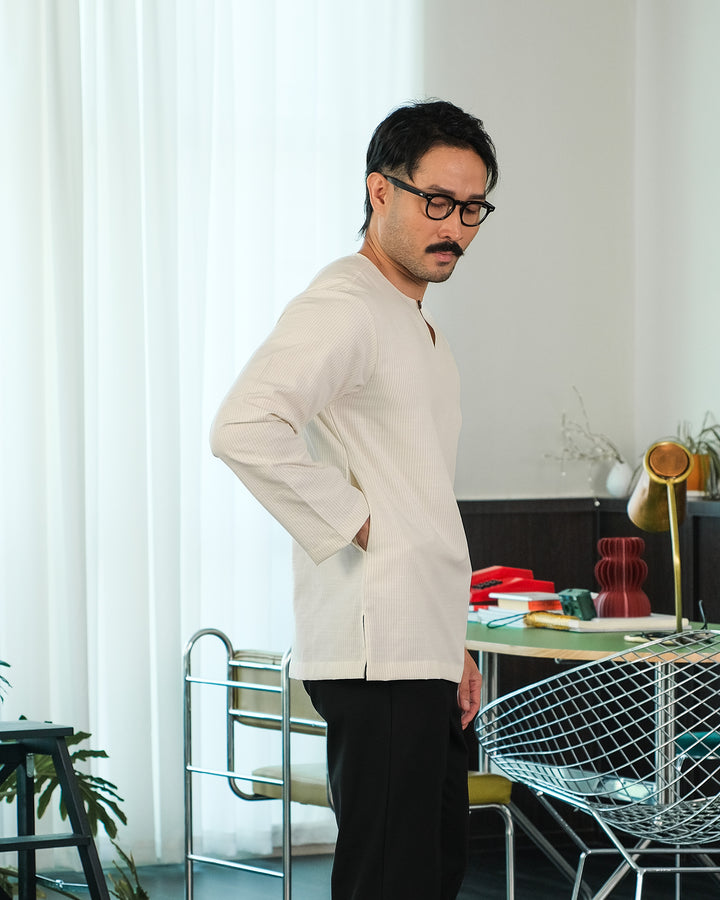 Kurta Malek Garis - Offwhite