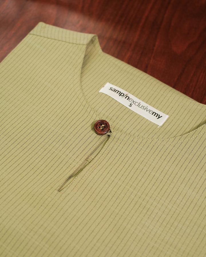 Kurta Malek Garis - Sage Green