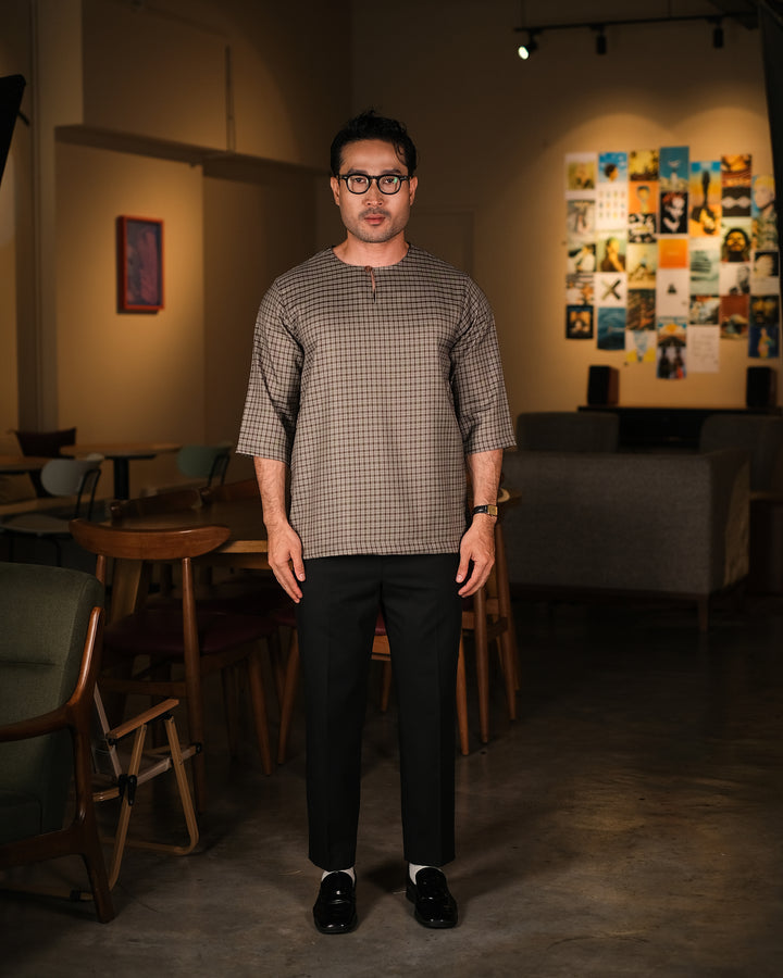 Kurta Larik Petak - Army Green