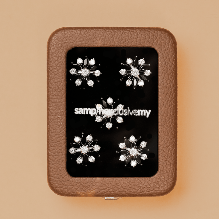Butang zircon Sakti - Black - SampinExclusiveMy