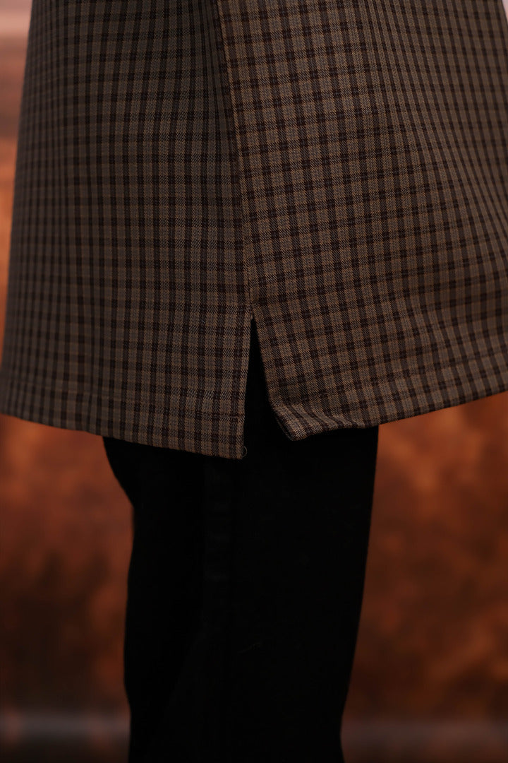 Kurta Larik Petak Kid - Rich Brown