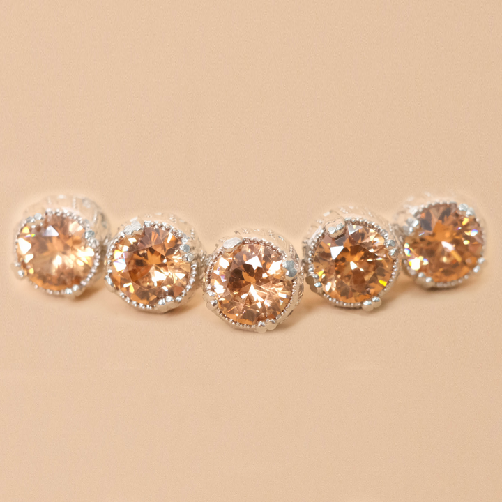 Butang zircon Hud - Champagne - SampinExclusiveMy
