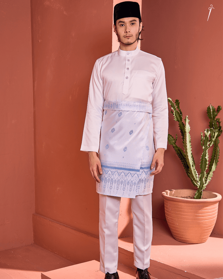 Mahawangsa Instant Sampin Adult - Offwhite Soft Blue - SampinExclusiveMy