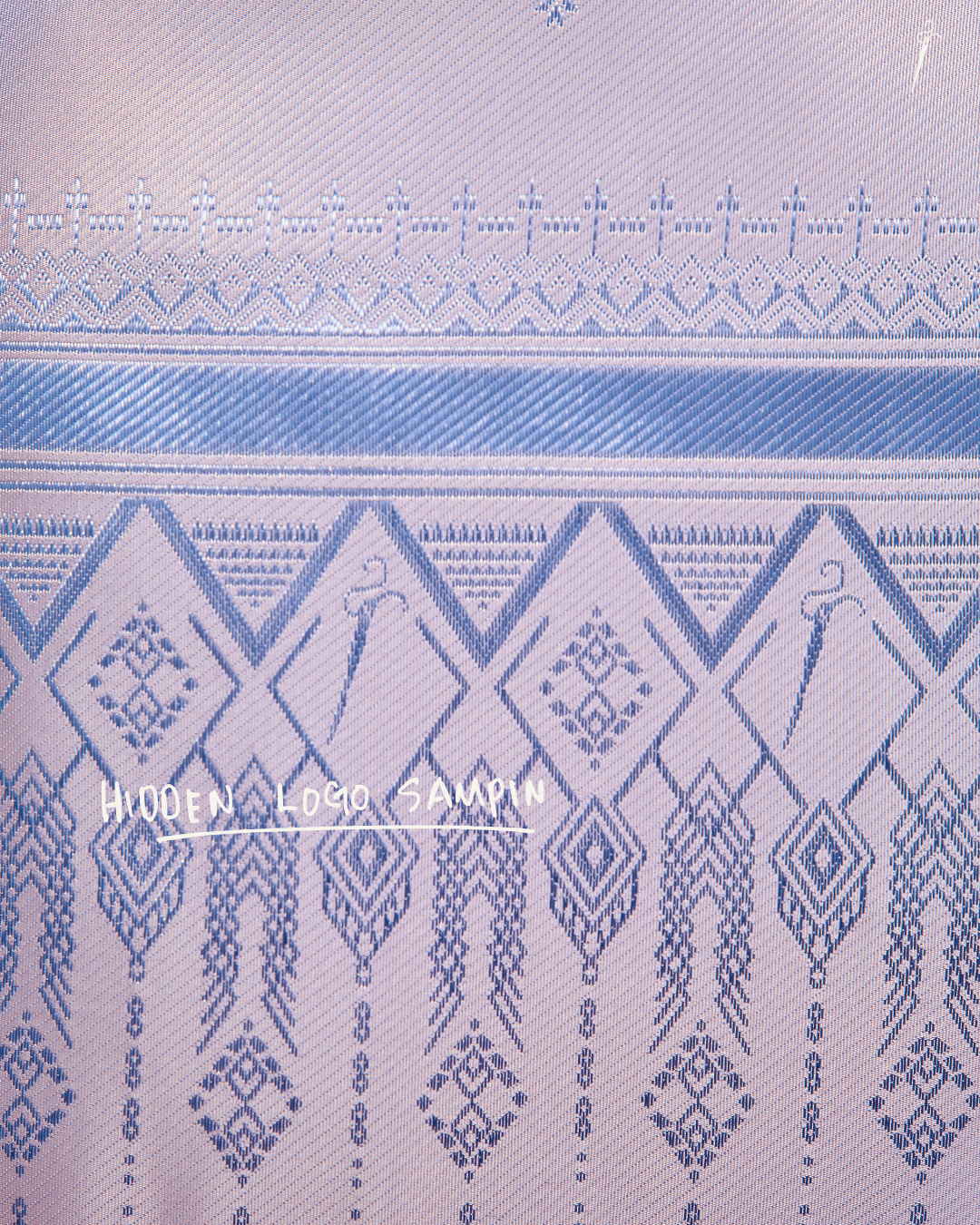 Mahawangsa Instant Sampin Adult - Offwhite Soft Blue - SampinExclusiveMy