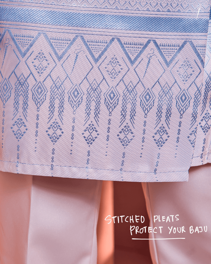 Mahawangsa Instant Sampin Adult - Offwhite Soft Blue - SampinExclusiveMy