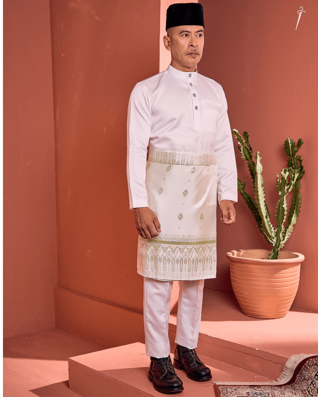 Mahawangsa Instant Sampin Adult - Offwhite Soft Green - SampinExclusiveMy