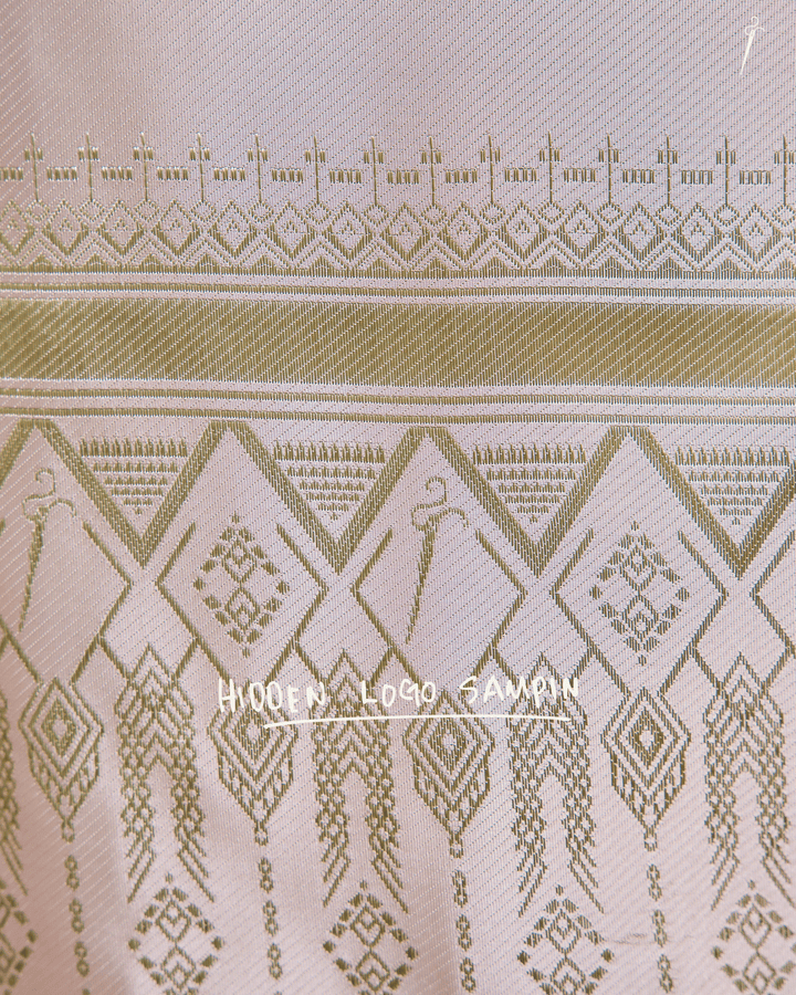 Mahawangsa Instant Sampin Adult - Offwhite Soft Green - SampinExclusiveMy