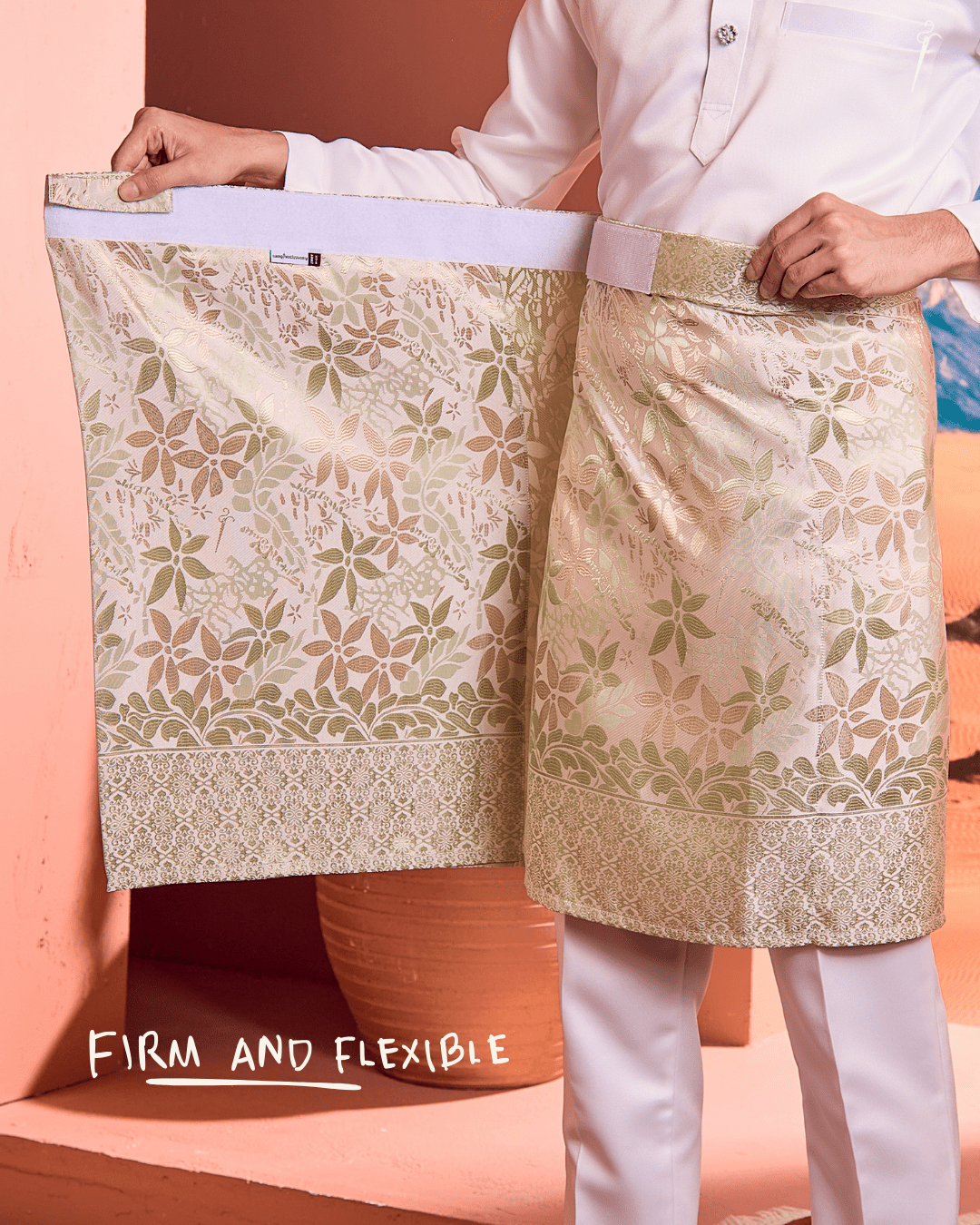 Rebung Instant Sampin Adult - Offwhite & Soft Green - SampinExclusiveMy