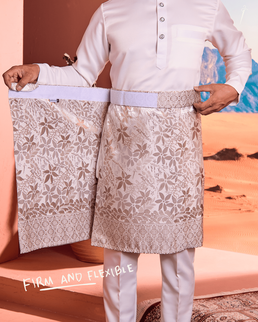 Rebung Instant Sampin Adult - Offwhite & Brown - SampinExclusiveMy