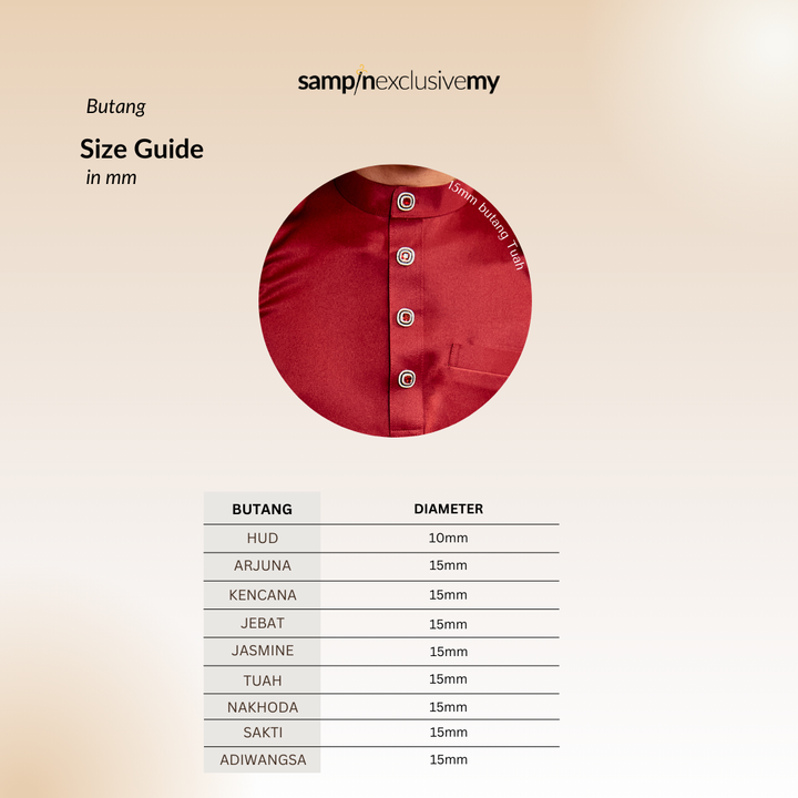 Butang zircon Tuah - White - SampinExclusiveMy