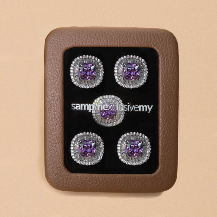 Butang zircon Tuah - Purple - SampinExclusiveMy
