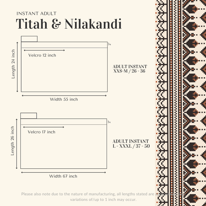 Titah instant Sampin Adult - Offwhite & Soft Maroon - SampinExclusiveMy