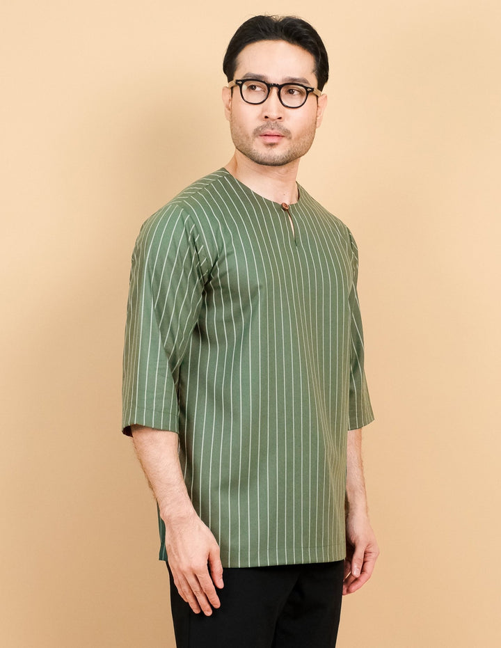 Kurta Patih Jalur - Army Green - SampinExclusiveMy