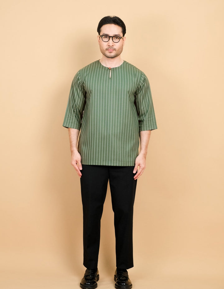 Kurta Patih Jalur - Army Green - SampinExclusiveMy