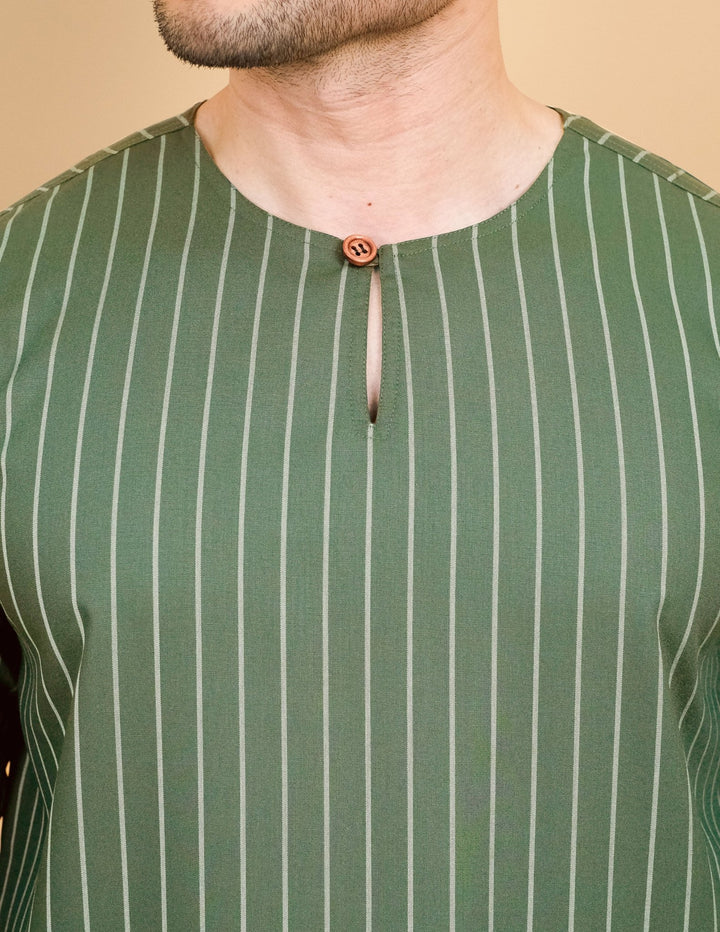 Kurta Patih Jalur - Army Green - SampinExclusiveMy