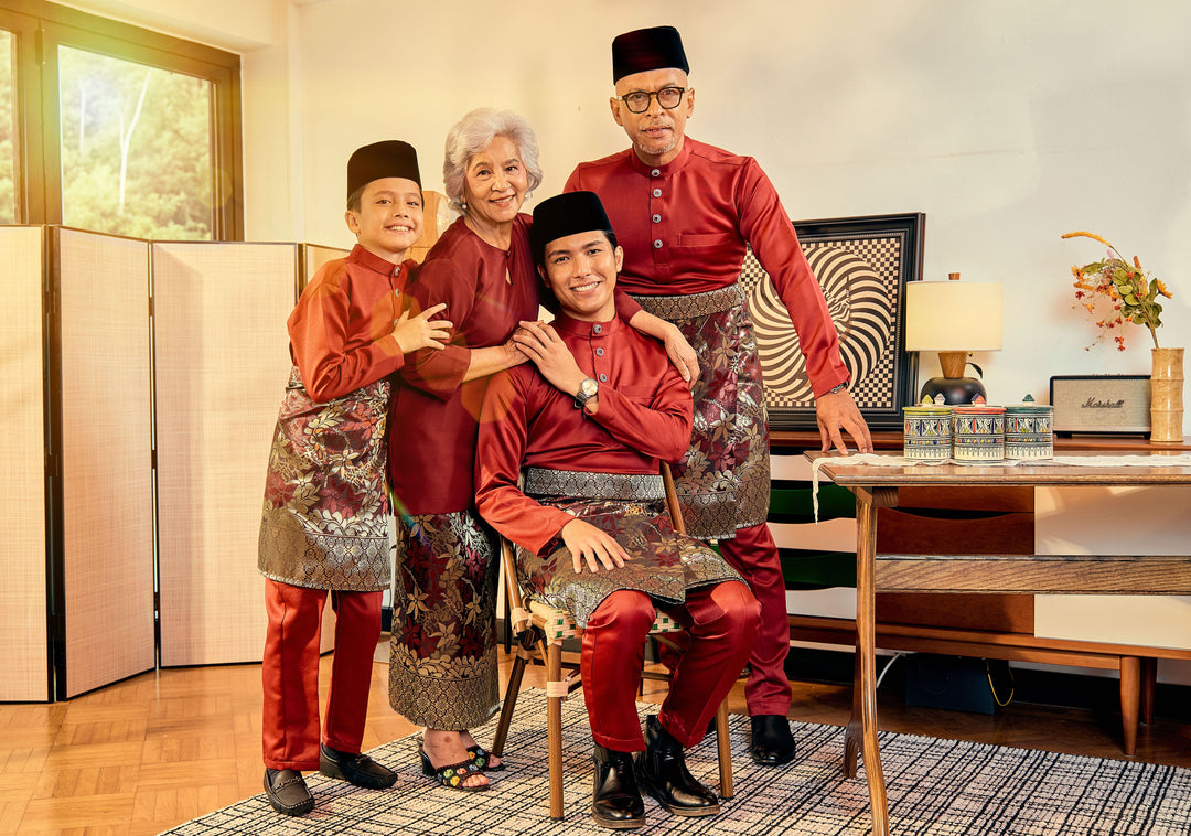 Sampin sedondon ayah anak keluarga baju melayu majlis nikah SampinExclusiveMy
