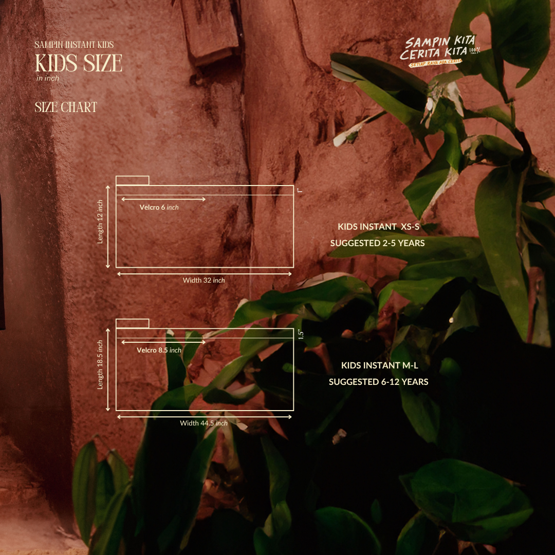 Bunga Raya Instant Sampin Kid - Blue & Purple