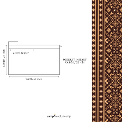 Songket Instant - Offwhite & Gold (SI 89)