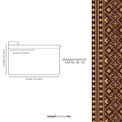 Songket Instant - Black Silver & Green (SI 102)