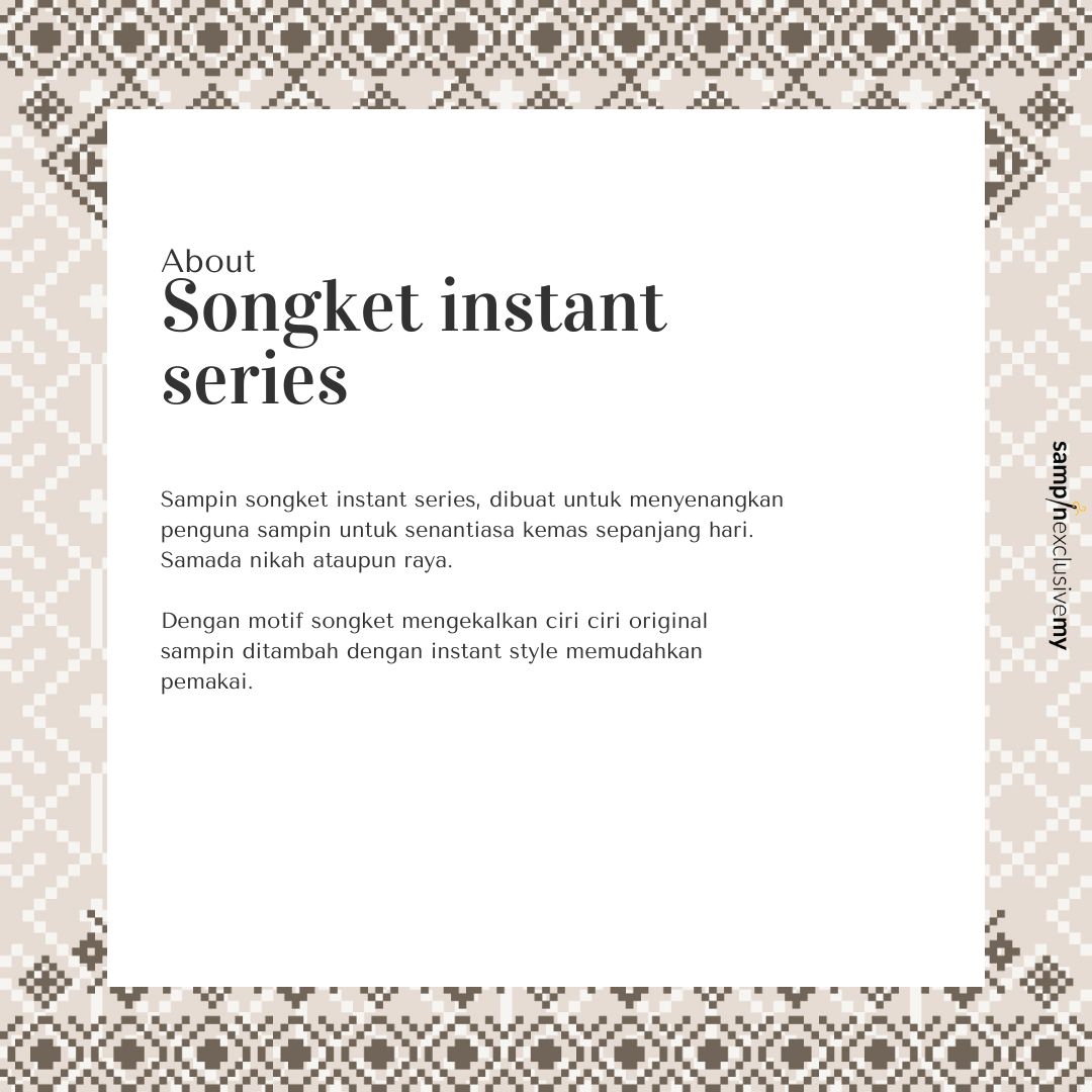 Songket Instant Klasik - Black Silver (SI 64)